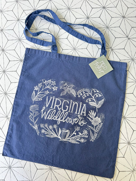 Virginia Wildflowers Cotton Tote Bag