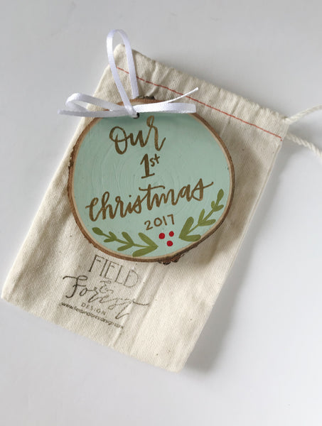 Our 1st Christmas // Hand Painted Ornament