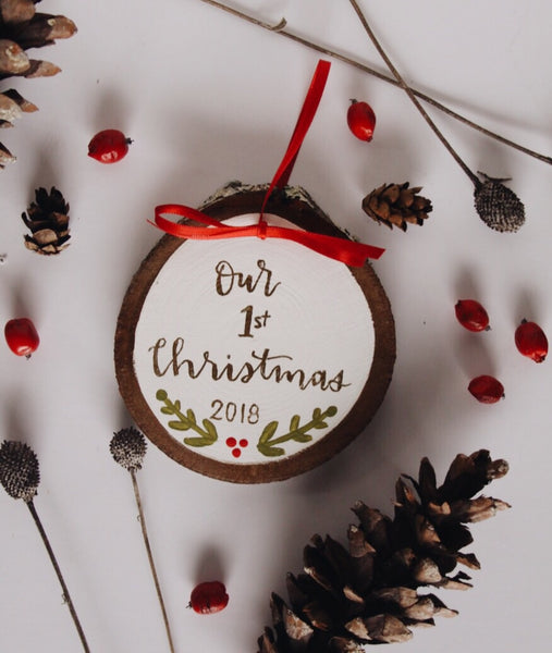 Our 1st Christmas // Hand Painted Ornament